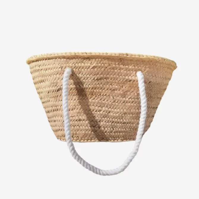 White Bachelorette Straw Bag - Beach Bag